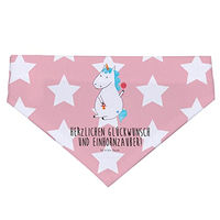 Produktbild von Mr. & Mrs. Panda Hundehalstuch Einhorn Rosa Rot Polyester Größe L