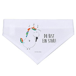 Mr. & Mrs. Panda Hundehalstuch Einhorn Sänger aus Polyester Größe L Weiß – Bild 1 von 3
