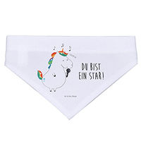 Produktbild von Mr. & Mrs. Panda Hundehalstuch Einhorn Sänger aus Polyester Größe L Weiß
