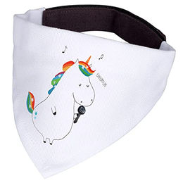 Mr. & Mrs. Panda Hundehalstuch Einhorn Sänger Weiß Polyester Größe L – Bild 1 von 3