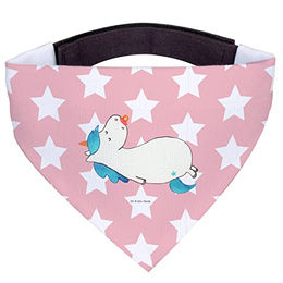 Mr. & Mrs. Panda Hundehalstuch Einhorn Schnuller Rosa Rot Größe S aus Polyester – Bild 1 von 4