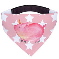 Produktbild von Mr. & Mrs. Panda Hundehalstuch Einhorn Schwein aus Polyester in Rosa und Rot