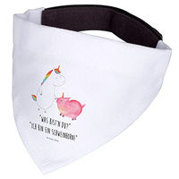 Produktbild von Mr. & Mrs. Panda Hundehalstuch Einhorn Schwein Weiß Stoff Größe S