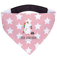 Produktbild von Mr. & Mrs. Panda Hundehalstuch Einhorn Sekretärin aus Polyester in Rosa und Rot Größe S