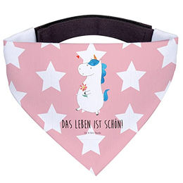 Mr. & Mrs. Panda Hundehalstuch Einhorn Spaziergang Bandana aus Polyester in Rosa und Rot Größe L – Bild 1 von 4