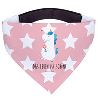 Produktbild von Mr. & Mrs. Panda Hundehalstuch Einhorn Spaziergang Bandana aus Polyester in Rosa und Rot Größe L