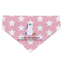Mr. & Mrs. Panda Hundehalstuch Einhorn Teddy aus Polyester in Rosa und Rot Größe S – Bild 1 von 4
