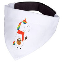 Produktbild von Mr. & Mrs. Panda Hundehalstuch Einhorn und Pilz Bandana aus Polyester Weiß Größe L