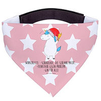 Produktbild von Mr. & Mrs. Panda Hundehalstuch Einhorn und Weihnachtsmann aus Polyester in Rot und Rosa