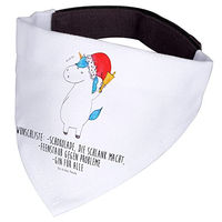 Produktbild von Mr. & Mrs. Panda Hundehalstuch Einhorn und Weihnachtsmann aus Polyester in Weiß Größe M
