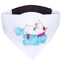 Produktbild von Mr. & Mrs. Panda Hundehalstuch Einhorn Verliebt Bandana Weiß Polyester Größe L