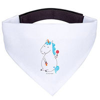 Produktbild von Mr. & Mrs. Panda Hundehalstuch Einhorn Weiß Stoff Größe S