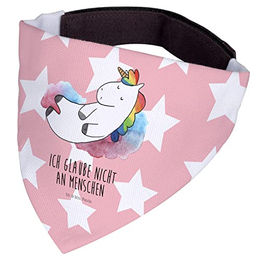 Mr. & Mrs. Panda Hundehalstuch Einhorn Wolke 7 aus Polyester in Rosa und Rot – Bild 1 von 5
