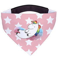 Produktbild von Mr. & Mrs. Panda Hundehalstuch Einhorn Wolke 7 Bandana aus Polyester in Rosa und Rot Größe M