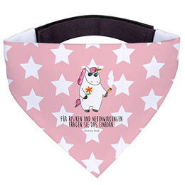 Mr. & Mrs. Panda Hundehalstuch Einhorn Woodstock Rosa Rot Größe S – Bild 1 von 5