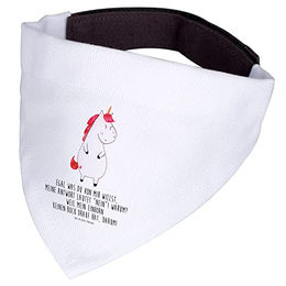 Mr. & Mrs. Panda Hundehalstuch Einhorn Wut Bandana Weiß Größe S – Bild 1 von 2