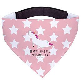Mr. & Mrs. Panda Hundehalstuch Einhorn Yoga Rosa Rot Größe S aus Polyester – Bild 1 von 4