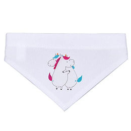 Mr. & Mrs. Panda Hundehalstuch Einhörner Umarmen Weiß Größe S – Bild 1 von 2