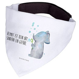 Mr. & Mrs. Panda Hundehalstuch Elefant Seifenblasen aus Polyester Größe L Weiß – Bild 1 von 3