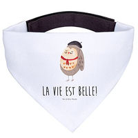 Produktbild von Mr. & Mrs. Panda Hundehalstuch Eule Frankreich Weiß Stoff