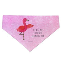 Produktbild von Mr. & Mrs. Panda Hundehalstuch Flamingo Yoga Rosa Polyester Größe L