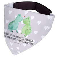 Produktbild von Mr. & Mrs. Panda Hundehalstuch Frosch Liebe Grau Bunt aus Polyester Gr. M