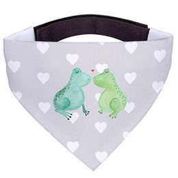 Mr. & Mrs. Panda Hundehalstuch Frosch Liebe Stoff Bunt Grau – Bild 1 von 3