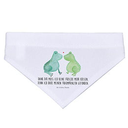 Produktbild von Mr. & Mrs. Panda Hundehalstuch Frosch Liebe Weiß Polyester Größe S