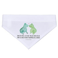 Produktbild von Mr. & Mrs. Panda Hundehalstuch Frosch Liebe Weiß Polyester Größe S