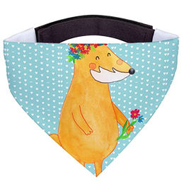 Mr. & Mrs. Panda Hundehalstuch Fuchs Blumen aus Polyester in Türkis Bunt Größe M – Bild 1 von 6