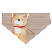 Produktbild von Mr. & Mrs. Panda Hundehalstuch Glück mit Herz Motiv für Hunde in Braun und Beige aus Polyester