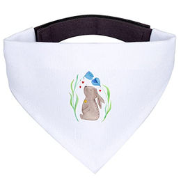 Mr. & Mrs. Panda Hundehalstuch Hase Blume Weiß Polyester Größe S – Bild 1 von 2