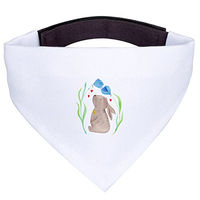 Produktbild von Mr. & Mrs. Panda Hundehalstuch Hase Blume Weiß Polyester Größe S