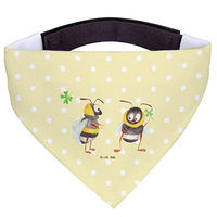 Produktbild von Mr. & Mrs. Panda Hundehalstuch Hummeln Kleeblatt Gelb aus Polyester