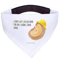 Produktbild von Mr. & Mrs. Panda Hundehalstuch Igel Beten Weiß Polyester Größe L