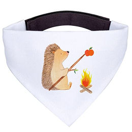 Mr. & Mrs. Panda Hundehalstuch Igel Grillen Größe L Weiß aus Polyester – Bild 1 von 3