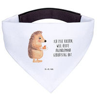 Produktbild von Mr. & Mrs. Panda Hundehalstuch Igel Kuchenstück aus Polyester Größe L Weiß