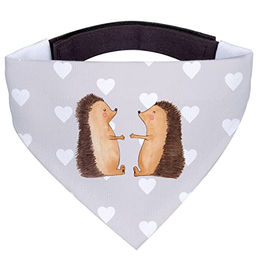 Mr. & Mrs. Panda Hundehalstuch Igel Liebe Grau Größe M – Bild 1 von 4