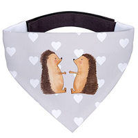 Produktbild von Mr. & Mrs. Panda Hundehalstuch Igel Liebe Grau Größe M