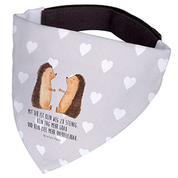 Mr. & Mrs. Panda Hundehalstuch Igel Liebe Grau Größe S aus Polyester – Bild 1 von 4