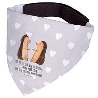 Produktbild von Mr. & Mrs. Panda Hundehalstuch Igel Liebe Grau Größe S aus Polyester