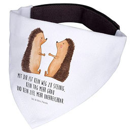 Mr. & Mrs. Panda Hundehalstuch Igel Liebe Größe L Weiß aus Polyester – Bild 1 von 3