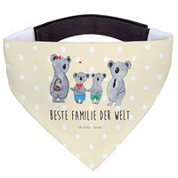 Produktbild von Mr. & Mrs. Panda Hundehalstuch Koala Familie Zwei aus Polyester in Gelb und Beige
