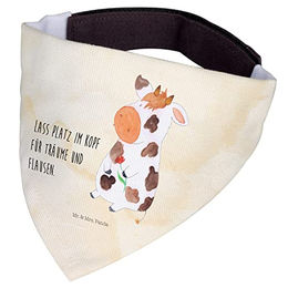 Mr. & Mrs. Panda Hundehalstuch Kuh Design aus Polyester Größe L Braun Weiß – Bild 1 von 4