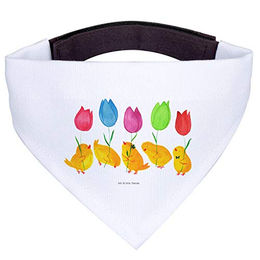 Mr. & Mrs. Panda Hundehalstuch Küken Parade in Weiß und Bunt Größe M – Bild 1 von 5