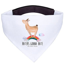 Mr. & Mrs. Panda Hundehalstuch Lama Regenbogen aus Stoff – Bild 1 von 2