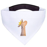 Produktbild von Mr. & Mrs. Panda Hundehalstuch Lamakopf König aus Polyester Weiß Größe S