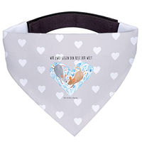 Produktbild von Mr. & Mrs. Panda Hundehalstuch Mäuse Herz Grau Polyester Größe S
