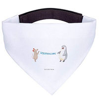 Produktbild von Mr. & Mrs. Panda Hundehalstuch mit Maus und Pinguin Motiv in Weiß Größe S aus Polyester