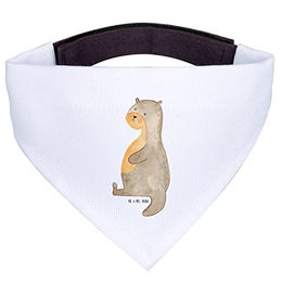 Mr. & Mrs. Panda Hundehalstuch Otter Design gefüttert weiß Größe L – Bild 1 von 4